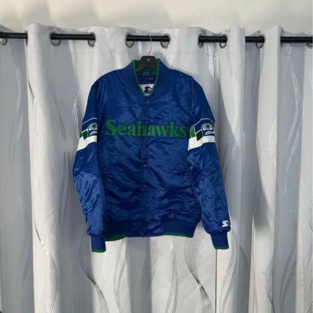 Starter Seattle Seahawks Satin Bomber Jacket